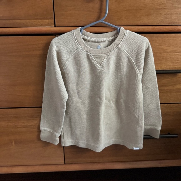 babyGAP Kids Bundle Green Dinosaur Graphic Tee and Beige Crewneck Long Sleeve - Picture 2 of 9